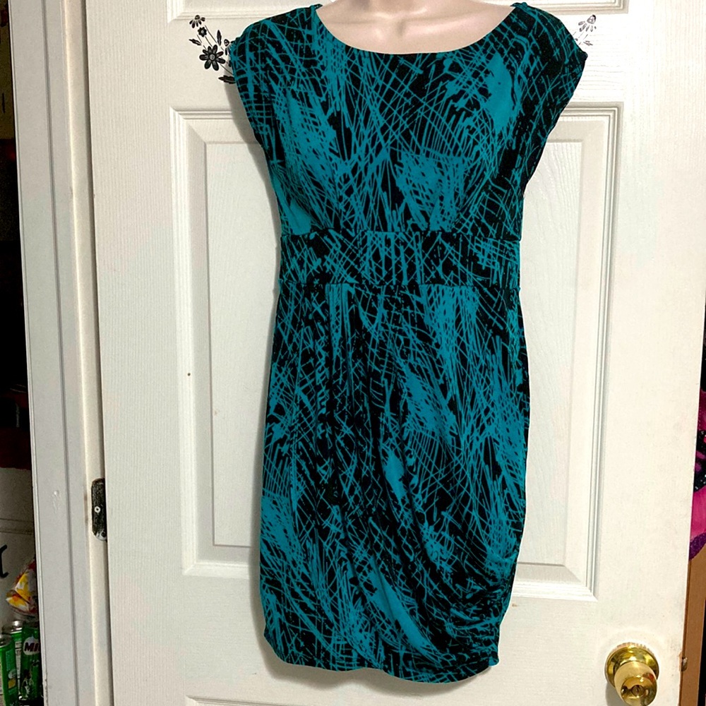 Sexy Short Teal and Black Cocktail / Party Dress